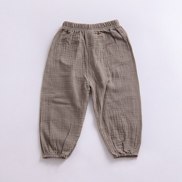 Pantaloni pentru copii L2239 maro deschis 2