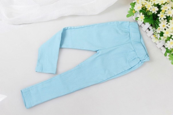 Pantaloni pentru fete cu talie elastică - Albastru 4