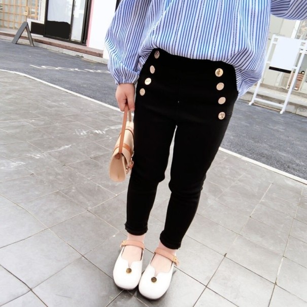 Pantaloni pentru fete L2139 negru 10