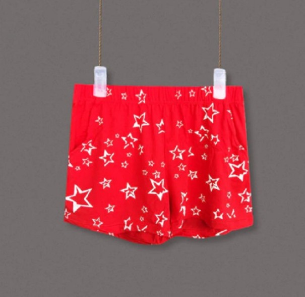 Pantaloni scurți bărbați cu stele roșu M