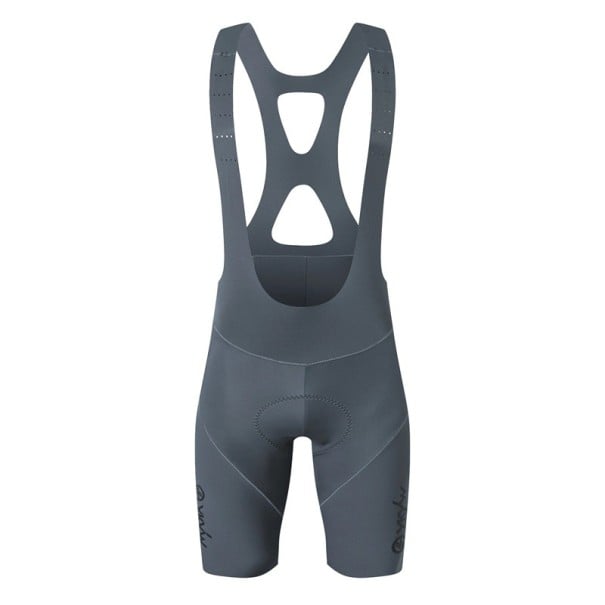 Pantaloni scurți de ciclism pentru bărbați cu bretele construcție ușoară elastic polyester elastan scurți pentru ciclism pe șosea gri XL