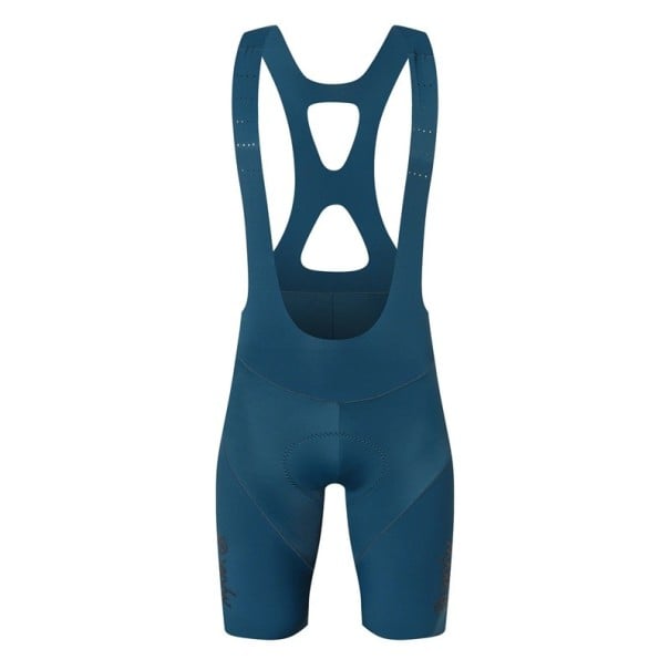 Pantaloni scurți de ciclism pentru bărbați cu bretele construcție ușoară elastic polyester elastan scurți pentru ciclism pe șosea și recreațional albastru XS