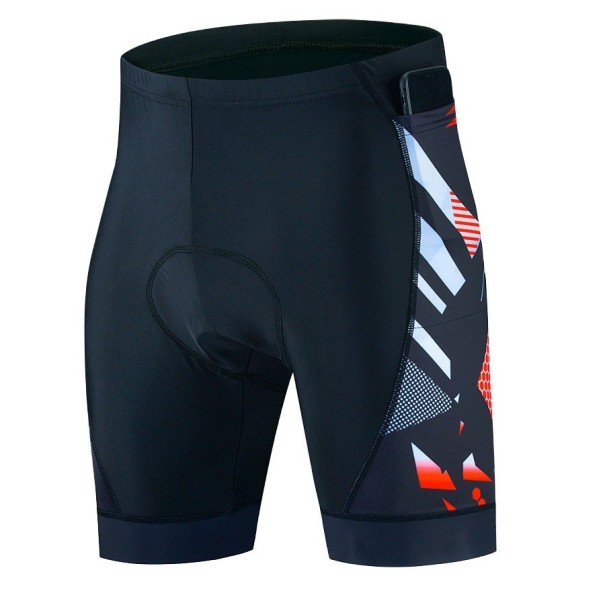 Pantaloni scurți de ciclism pentru bărbați P3774 roșu XS