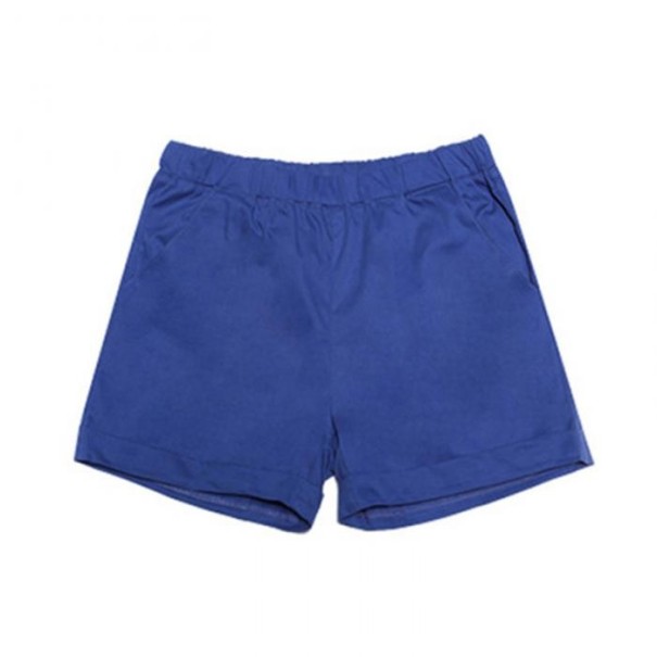 Pantaloni scurți de damă cu buzunare J3227 albastru inchis S