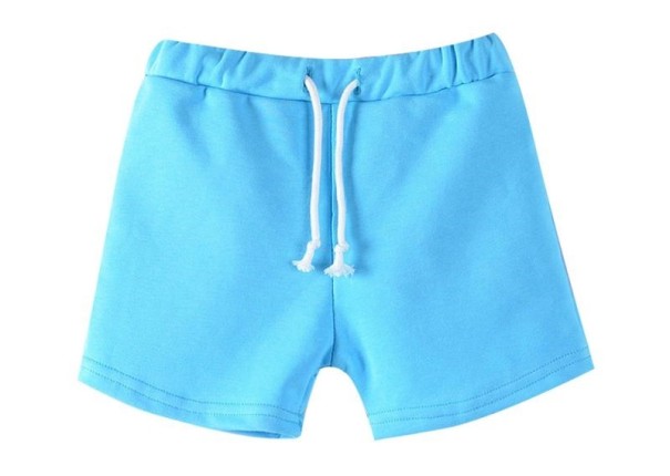 Pantaloni scurți din bumbac pentru fete J2487 albastru deschis 3