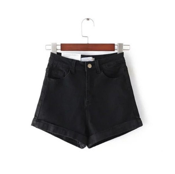 Pantaloni scurți din denim Betania pentru femei negru 29