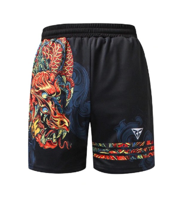 Pantaloni scurți pentru bărbați cu imprimeu dragon S
