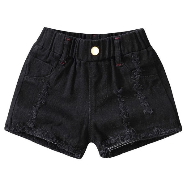 Pantaloni scurți pentru fete N665 negru 6