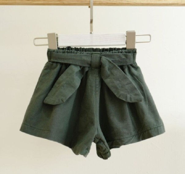 Pantaloni scurți pentru fete N675 verde armată 5