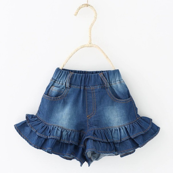 Pantaloni scurți pentru fete N694 albastru inchis 6