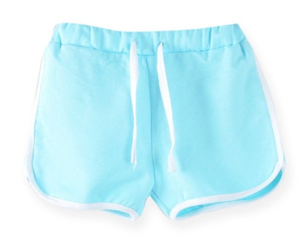 Pantaloni scurți sport pentru fete J3138 albastru deschis 7
