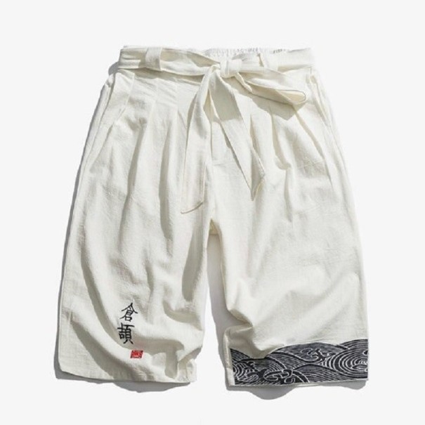 Pantaloni trei sferturi pentru bărbați F1560 alb S