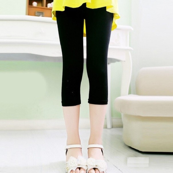 Pantaloni trei sferturi pentru fete L2282 negru 6