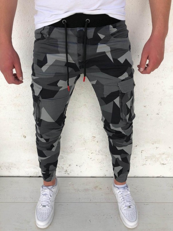 Pantaloni trening bărbați F1380 gri L