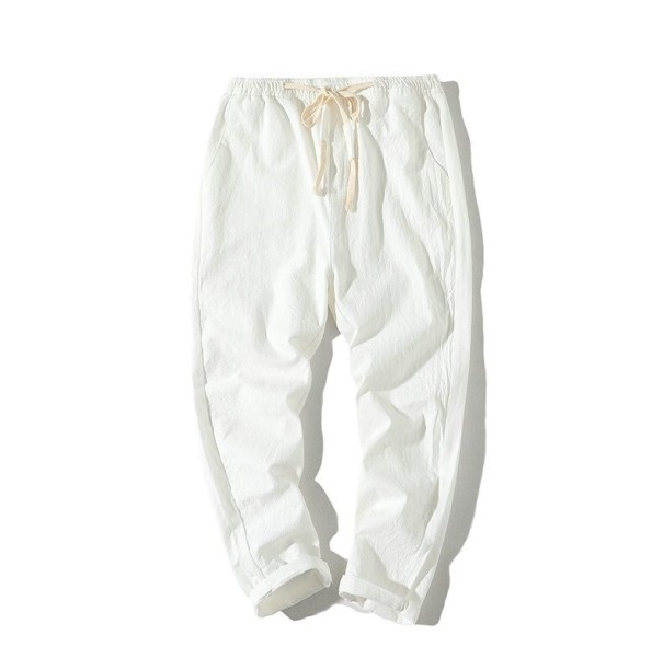 Pantaloni trening bărbați F1382 alb L
