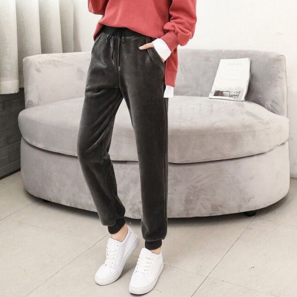 Pantaloni trening de femei A373 gri XL