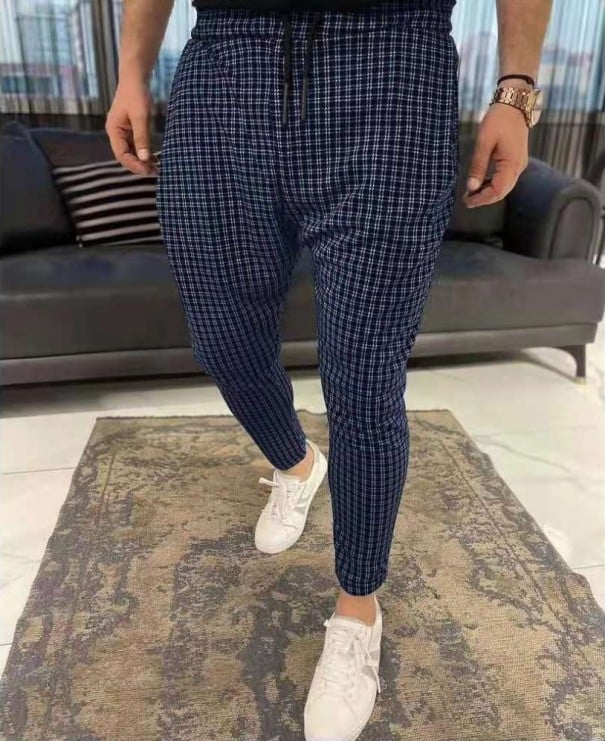 Pantalons à carreaux pour hommes F1386 XS 3
