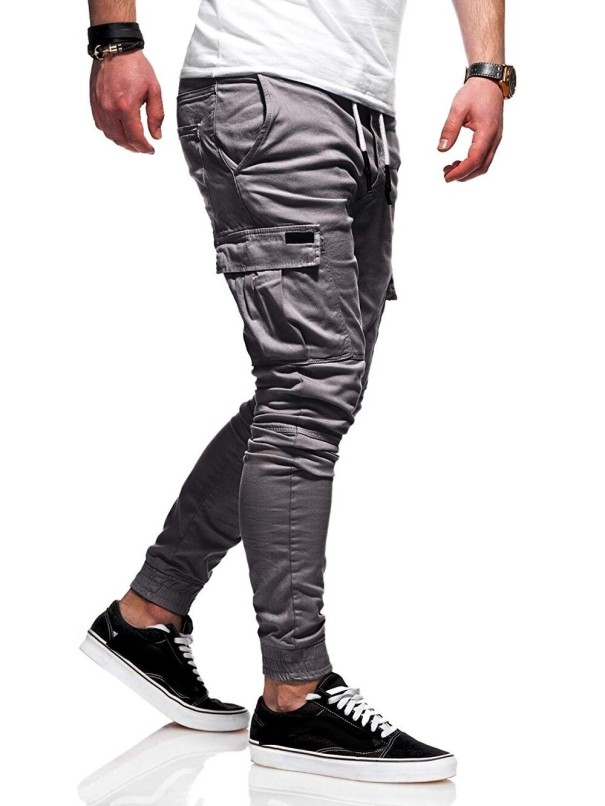 Pantalons cargo pour hommes F1470 gris foncé XL