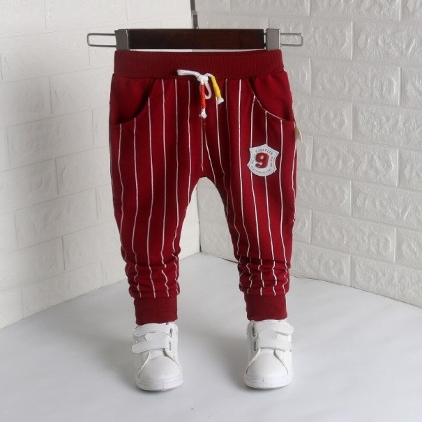 Pantalons de garçon L2256 bordeaux 3