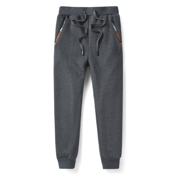 Pantalons de jogging pour hommes avec fourrure gris foncé XL