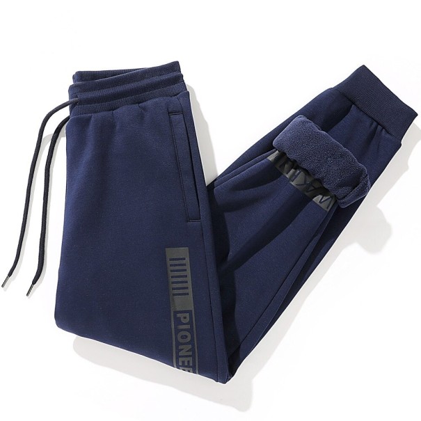 Pantalons de survêtement pour hommes F1748 bleu foncé XS