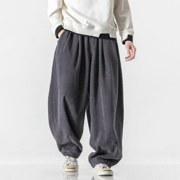 Pantalons harém pour hommes F1418 gris foncé XL