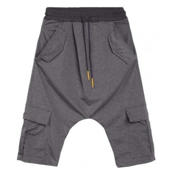 Pantalons harém pour hommes F1615 gris L