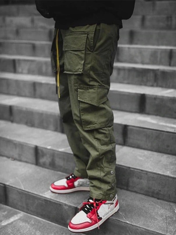 Pantalons pour hommes F1333 vert armée M