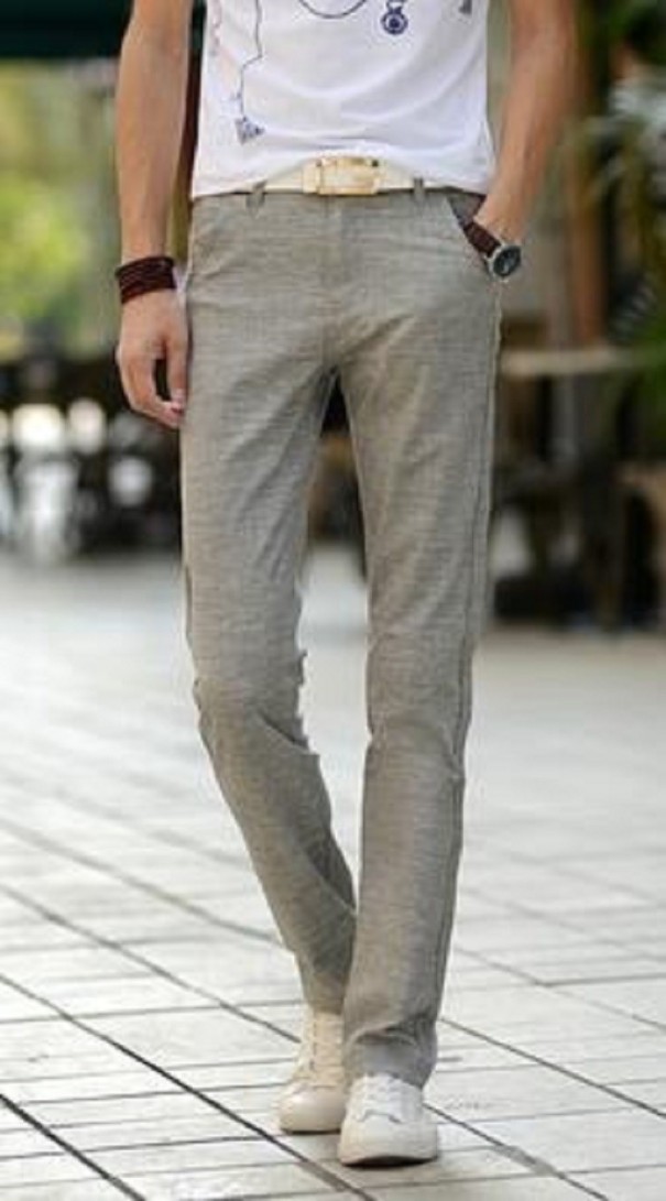 Pantalons pour hommes F1412 gris clair 31