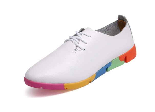 Pantofi de dama joasa cu platforma color J2395 alb 36