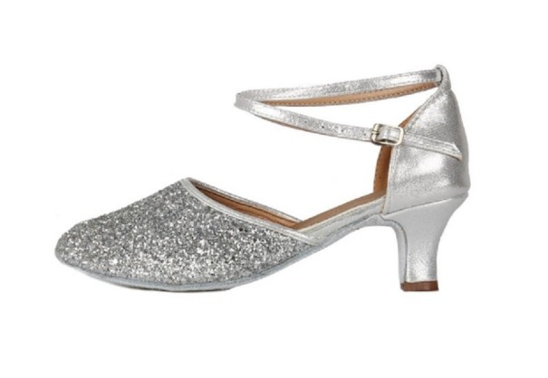 Pantofi de dans cu toc înalt pentru femei argint 41 5 cm