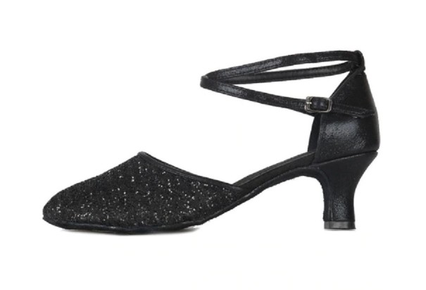 Pantofi de dans cu toc înalt pentru femei negru 35 5 cm