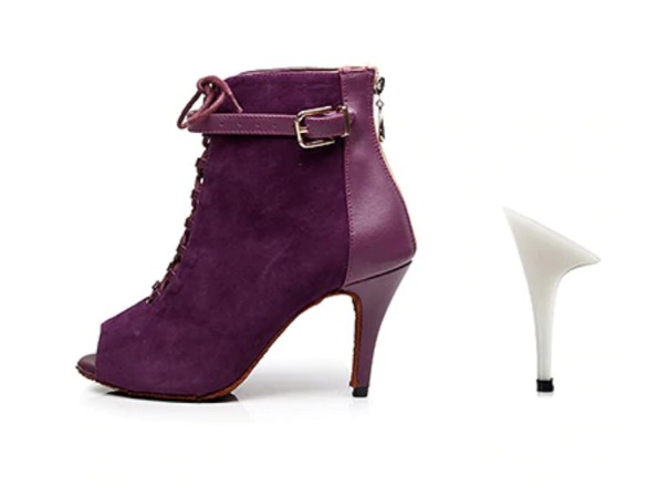 Pantofi de dans pentru femei A446 violet 39 10 cm