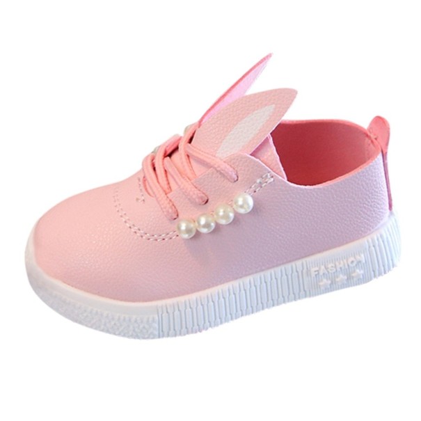 Pantofi de fată cu perle roz 22