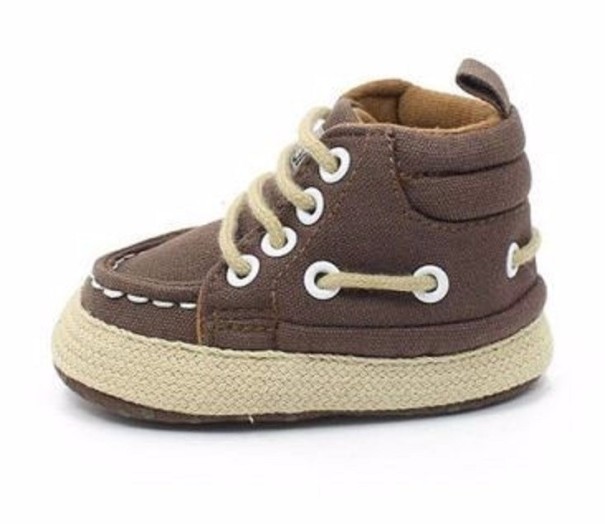 Pantofi de pânză pentru copii A88 maro 12-18 luni