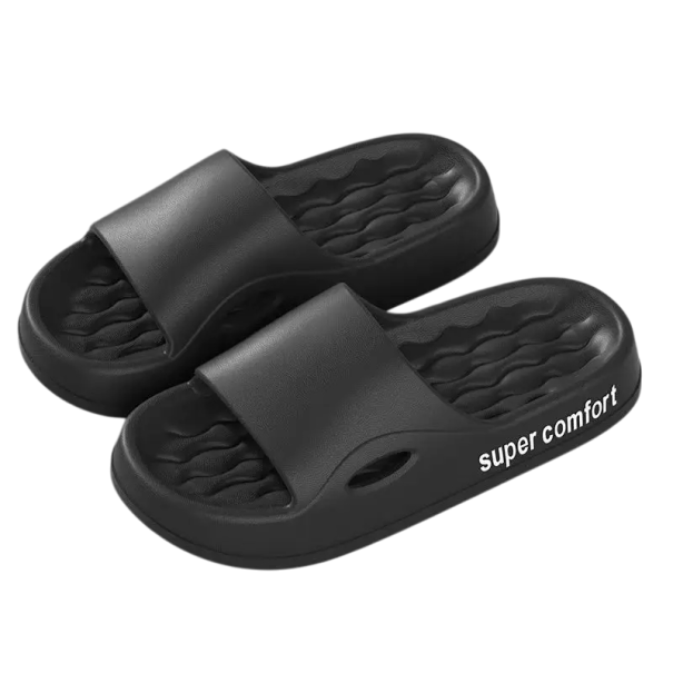 Pantofole antiscivolo con piattaforma alta Suola ammortizzante per adulti Pantofole comode per casa Altezza suola Comfort nero 44-45