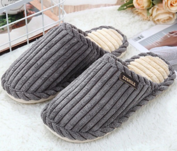 Pantofole da uomo grigio 40