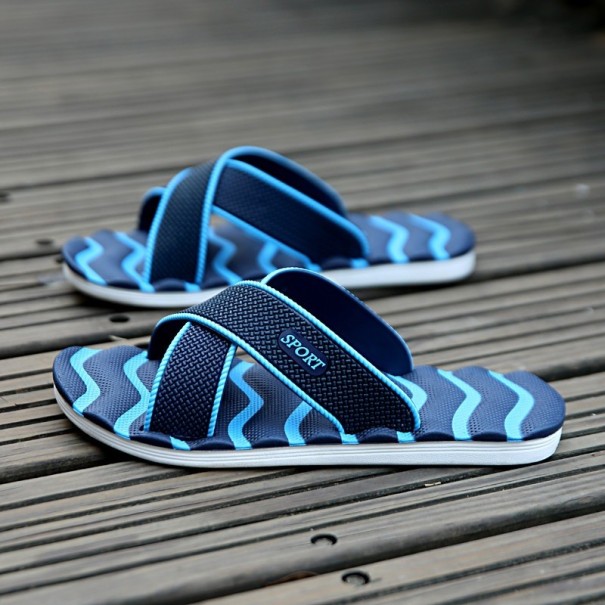 Pantoufles stylées pour hommes bleu 44