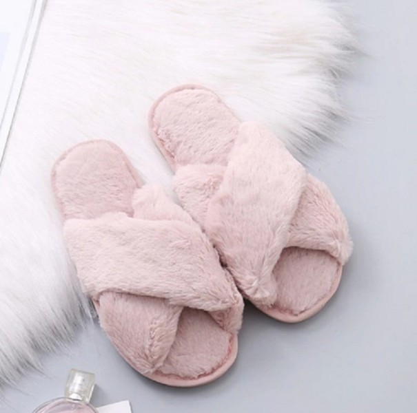 Pantufas de casa para senhora A615 rosa claro 40