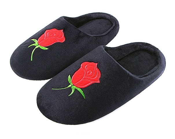Pantufas de Senhora com Rosa preto 36