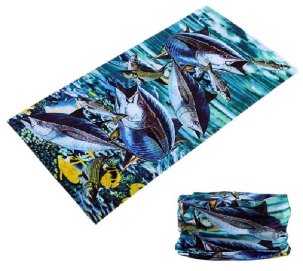 Pañuelo de cuello para hombre con estampado de animales marinos J3375 4