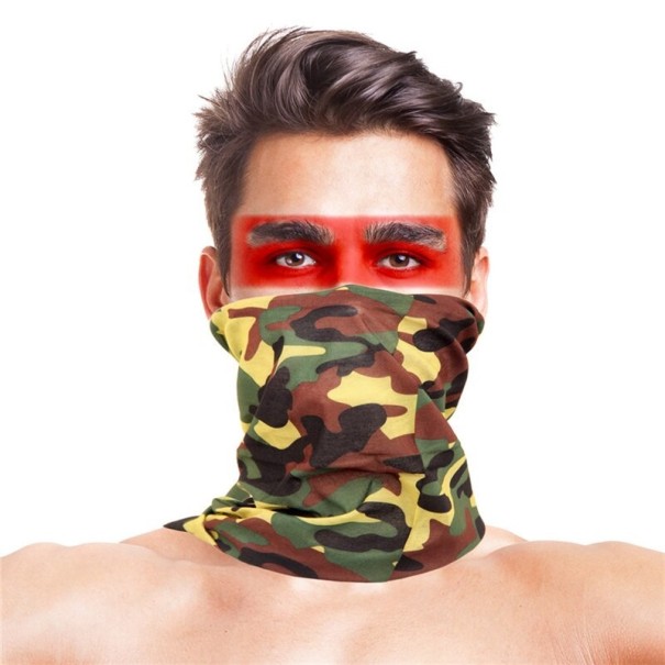 Pañuelo de cuello para hombre con estampado de camuflaje 15