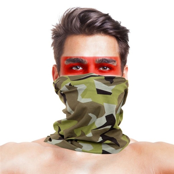 Pañuelo de cuello para hombre con estampado de camuflaje 3