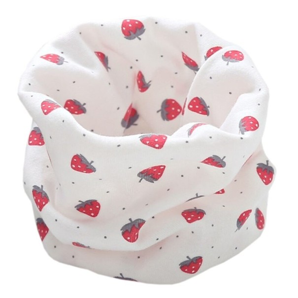 Pañuelo infantil con fresas blanco