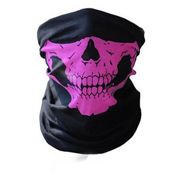 Pañuelo para el cuello con estampado de calaveras para hombre rosa oscuro Pañuelo para el cuello con estampado de calaveras para hombre rosa oscuro