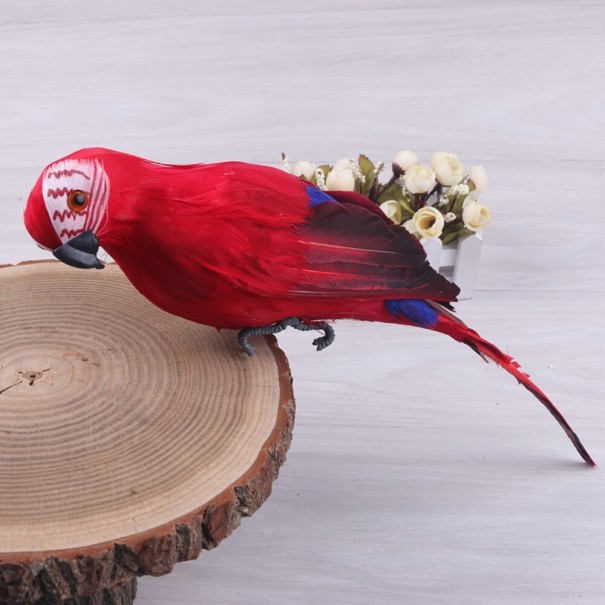 Papageiendekoration C918 rot 35 cm
