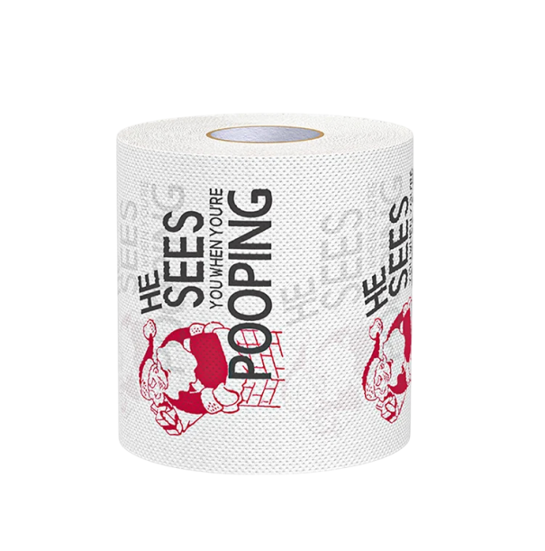 Papel higiénico navideño 10 x 10 cm 2 capas Rollo con motivos navideños Servilletas de papel decorativas Decoración de cocina y del hogar Artículos 1