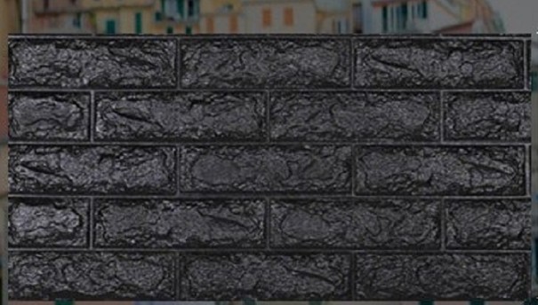 Papier peint 3D autocollant pour mur 70 x 38 cm noir