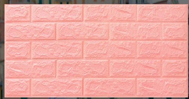 Papier peint 3D autocollant pour mur 70 x 38 cm rose clair