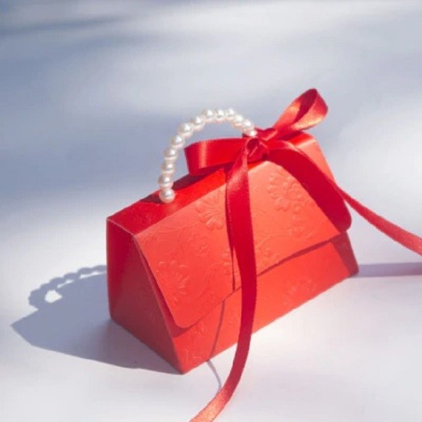 Papieren geschenkdoos 10 stuks rood M